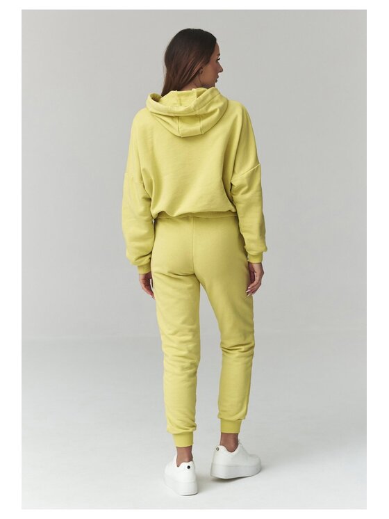 Makadamia Makadamia Dres A14 Zielony Loose Fit