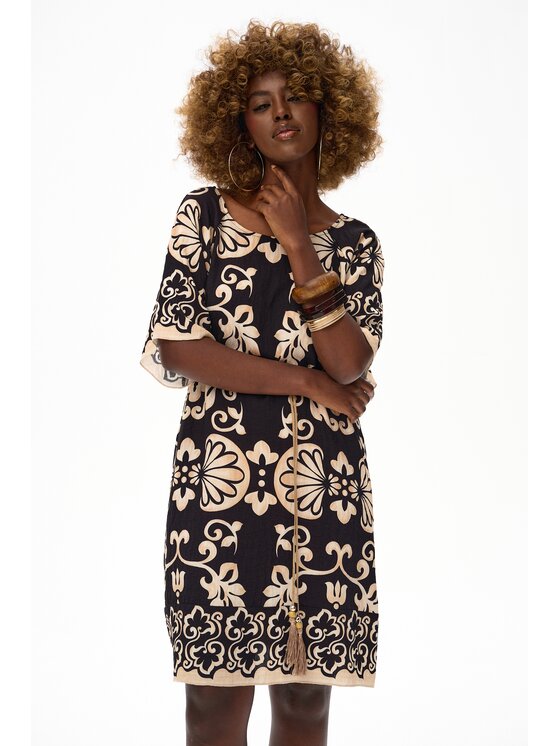 blue shadow blue shadow Sukienka codzienna Elya Czarny Regular Fit