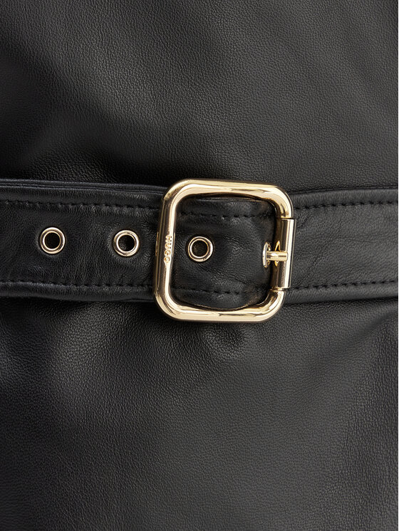 HUGO HUGO Giacca di pelle Lanitte 50560068 Nero Relaxed Fit