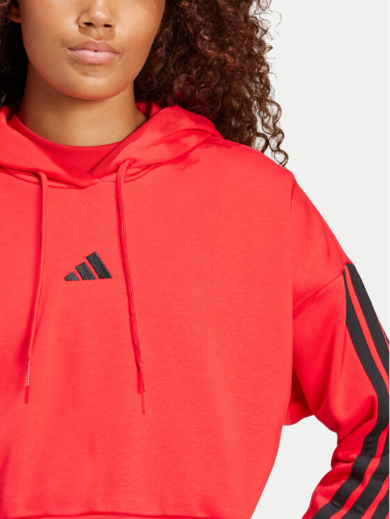 adidas adidas Felpa Essentials 3-Stripes IS6997 Rosso Regular Fit