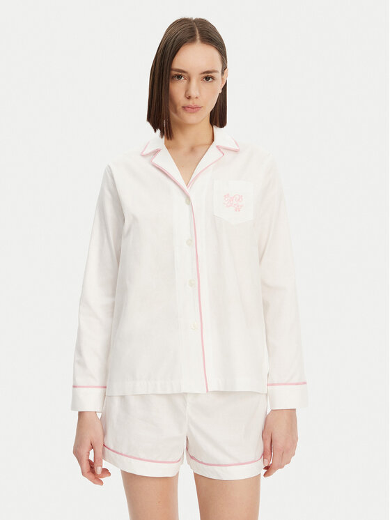 LAUREN RALPH LAUREN LAUREN RALPH LAUREN Pizsama ILN12417 Fehér Relaxed Fit