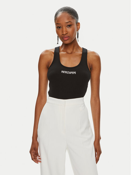 Patrizia Pepe Patrizia Pepe Top 8M1617/J216-K103 Černá Slim Fit