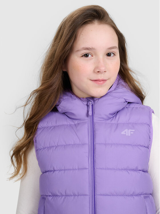 4F 4F Kamizelka OUTERWEAR Fioletowy Regular Fit