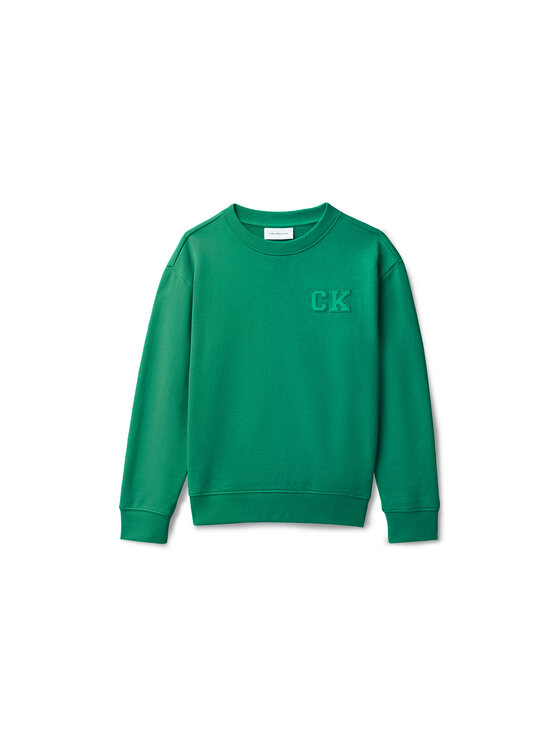 Calvin Klein Calvin Klein Pulóver LVCKSJB07B Zöld Relaxed Fit