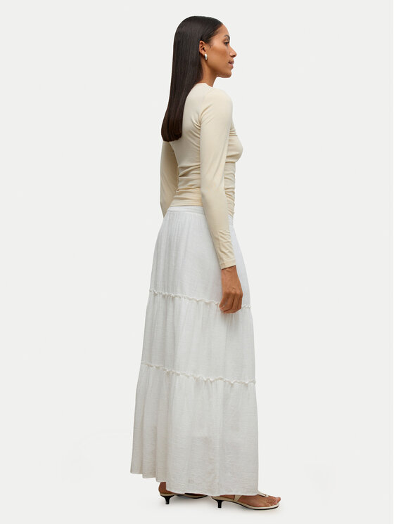 Vero Moda Vero Moda Спідниця-максі Keeley 10316487 Білий Regular Fit