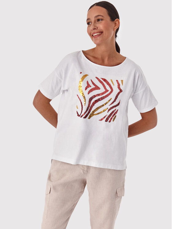 TATUUM Tatuum Tričko Miza 2 T2211.111B Biela Oversize