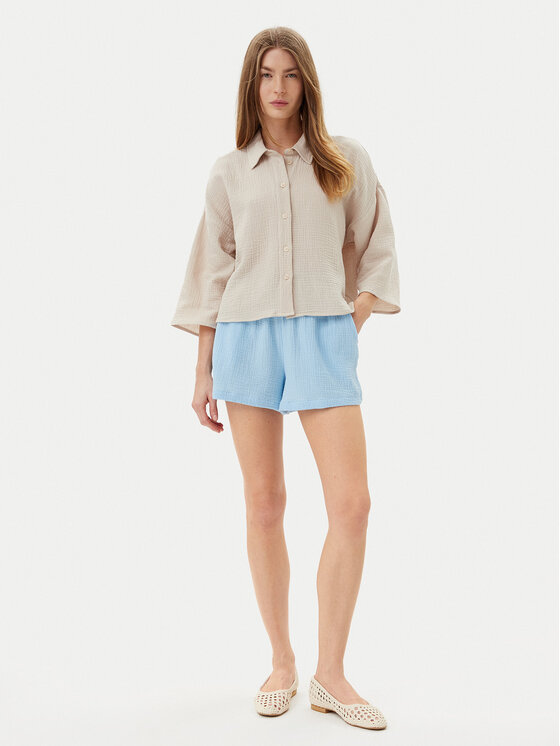 Vero Moda Vero Moda Szövet rövidnadrág Natali 10279687 Kék Baggy Fit