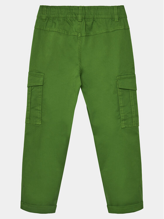 United Colors Of Benetton United Colors Of Benetton Spodnie materiałowe 4HK2CF01V Zielony Straight Fit