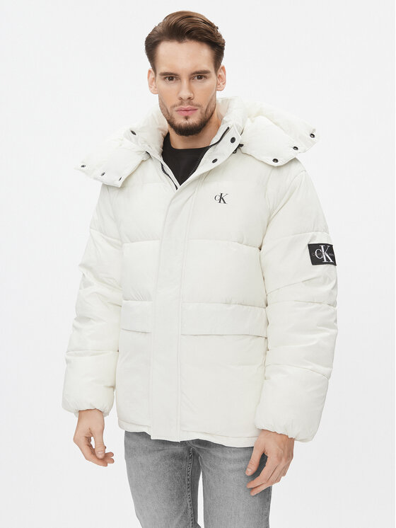Calvin Klein Jeans Calvin Klein Jeans Žieminė striukė J30J323709 Écru Relaxed Fit