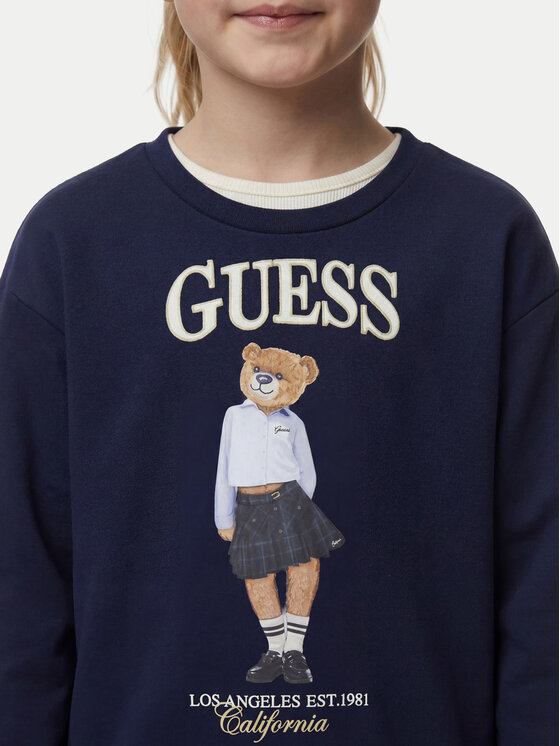 Guess Guess Felpa J6YQ01 K4419 Blu scuro Regular Fit
