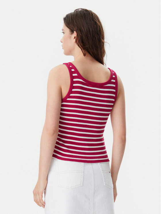 Tommy Jeans Tommy Jeans Top DW0DW19492 Rot Slim Fit
