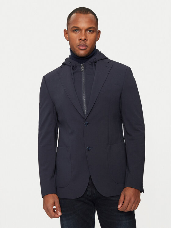 Hechter Paris Sako 15885 142155 Tmavomodrá Regular Fit