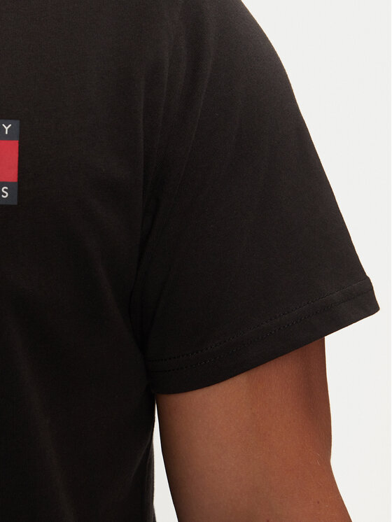 Tommy Jeans Tommy Jeans T-Shirt Essential Flag DM0DM20740 Czarny Slim Fit
