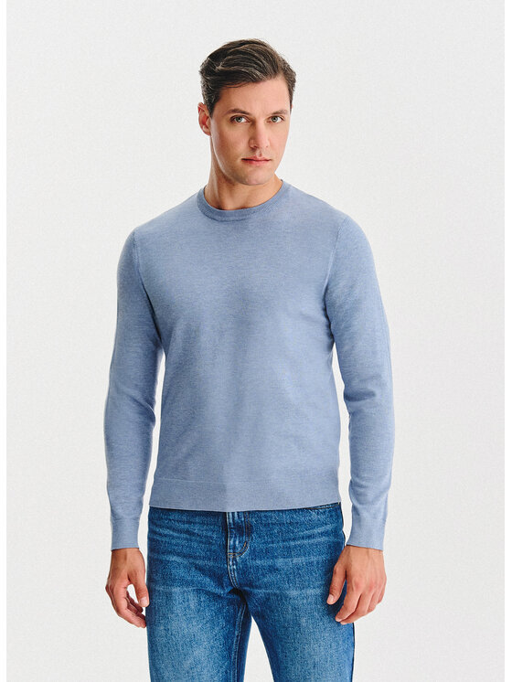 Pako Lorente Pako Lorente Sweter P25WF-2X-017 Niebieski Classic Fit