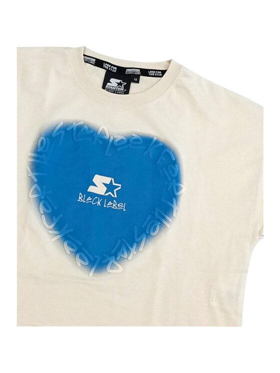 Starter Starter T-Shirt q-bab-69493 Beżowy Regular Fit