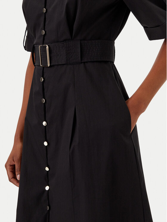 Fracomina Fracomina Hemdkleid FR25SD3006W52001 Schwarz Regular Fit