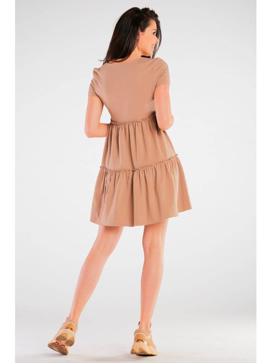 Infinite You Infinite You Sukienka letnia M244 Beżowy Basic Fit