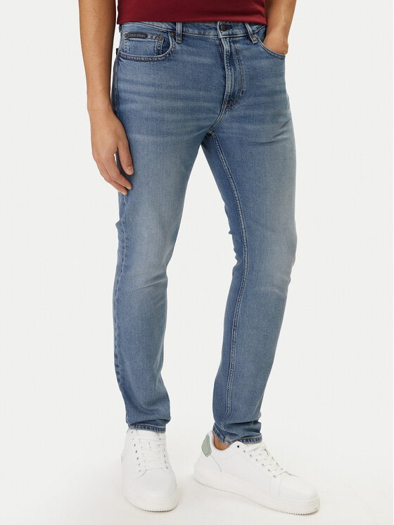 Calvin Klein Calvin Klein Jeansy LV04RF950G Modrá Slim Taper Fit