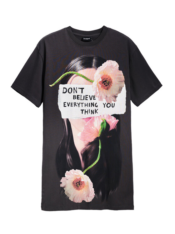 Desigual Desigual Ежедневна рокля Berlin 25SWVK20 Сив Regular Fit