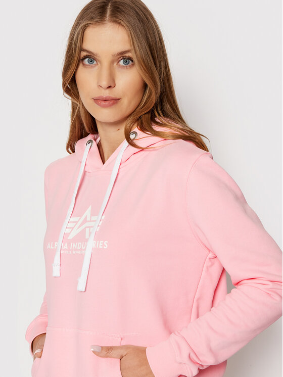 Alpha Industries Alpha Industries Bluza New Basic 196032 Różowy Regular Fit