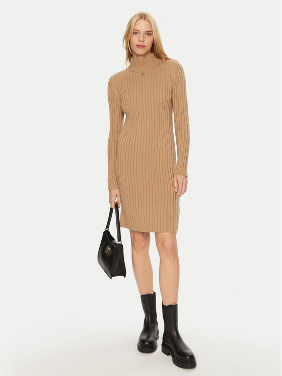 JOOP! JOOP! Pletena obleka 58 JW244KN347 30043657 Bež Modern Fit