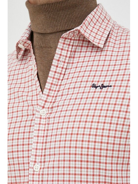 Pepe Jeans Pepe Jeans Koszula PM307645 732 Czerwony Slim Fit