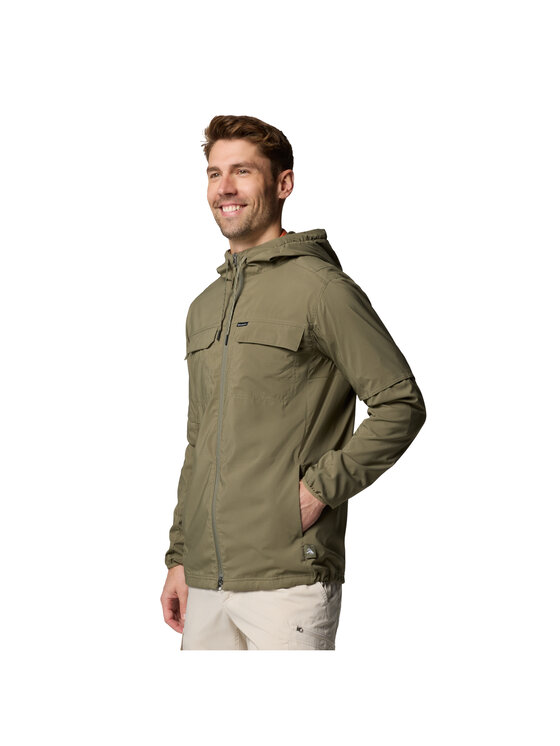 Columbia Columbia Kurtka przejściowa Columbia Skien Valley Hooded Light Jacket Zielony Regular Fit