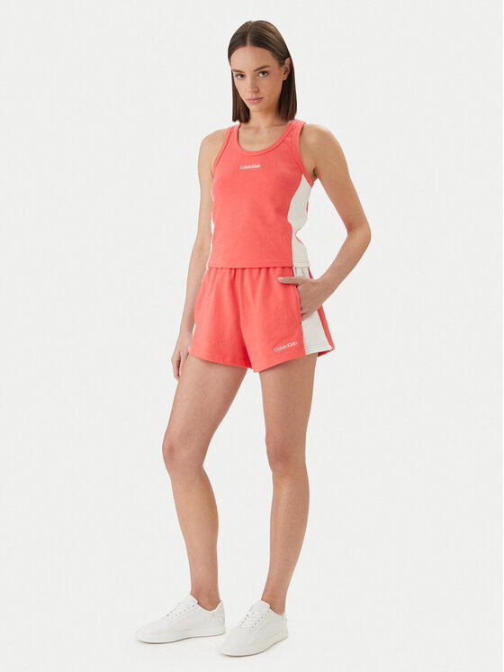 Calvin Klein Swimwear Calvin Klein Swimwear Szorty materiałowe LV00Q61153 Różowy Regular Fit