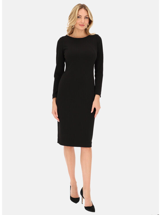 L’AF L’AF Sukienka dzianinowa Dama Czarny Slim Fit