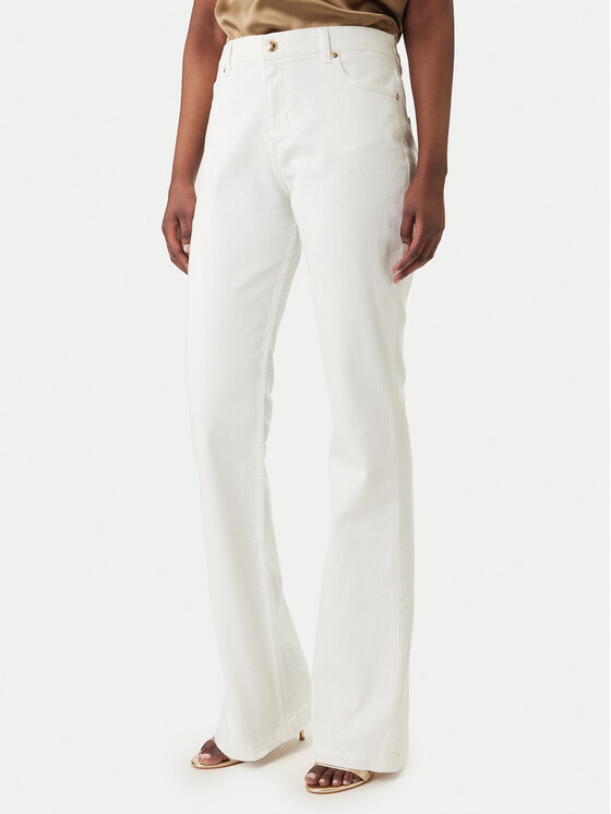 Just Cavalli Just Cavalli Traperice 80PAB5F3 CEWCA Bijela Flare Fit