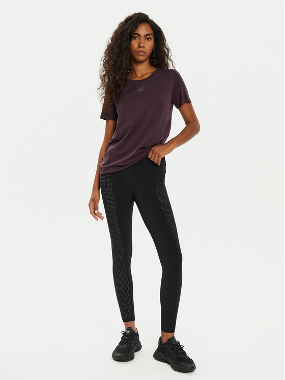 4F 4F Techniniai marškinėliai 4FWAW24TFTSF0953 Violetinė Regular Fit