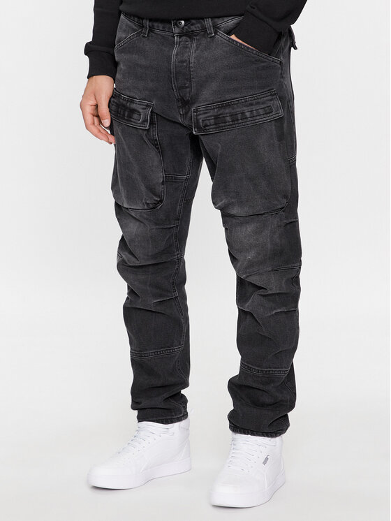 G-Star Raw Džinsi 3D D23972-B479-G108 Melns Tapered Fit