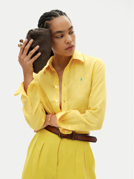 Polo Ralph Lauren Polo Ralph Lauren Риза 211970730 Жълт Classic Fit
