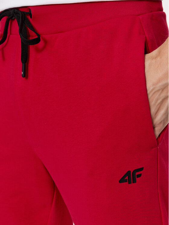4F 4F Pantaloni da tuta 4FAW23TTROM451 Rosso Regular Fit