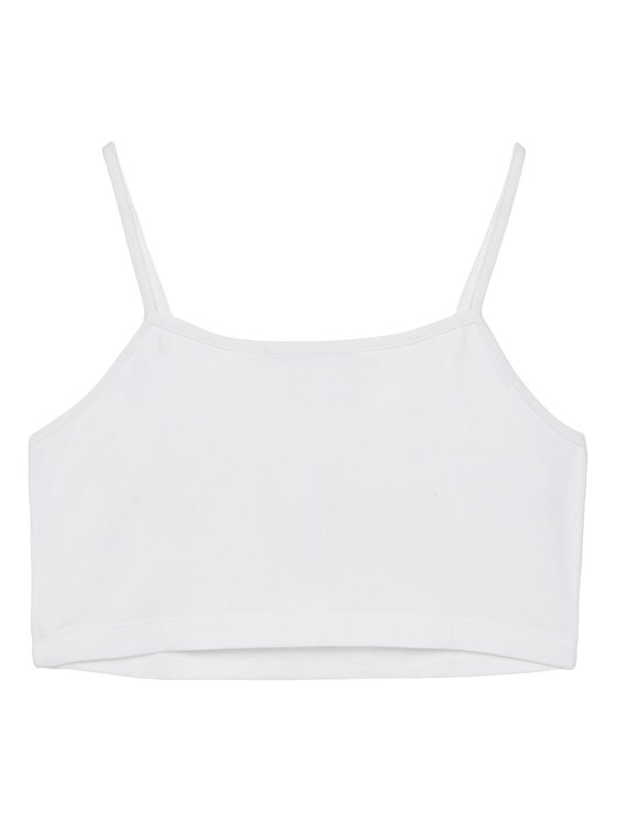 TWINSET TWINSET Top 251GJ2QR5 Bijela Slim Fit