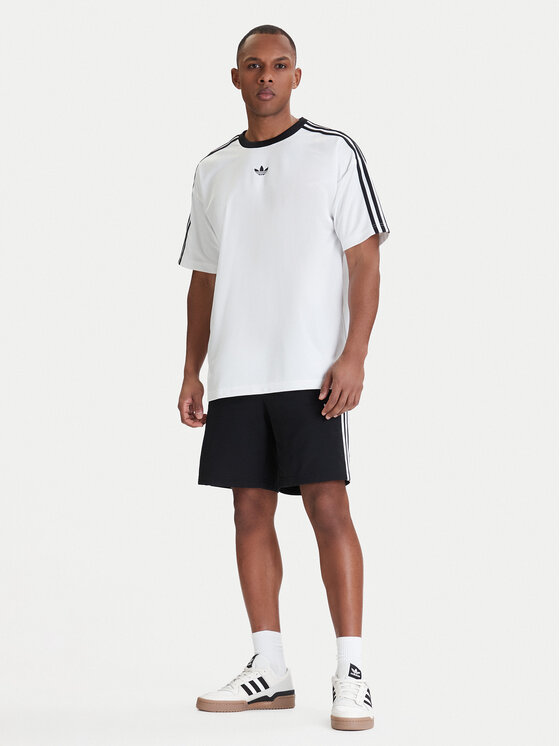 adidas adidas Tricou adicolor Jacquard KD5829 Alb Loose Fit