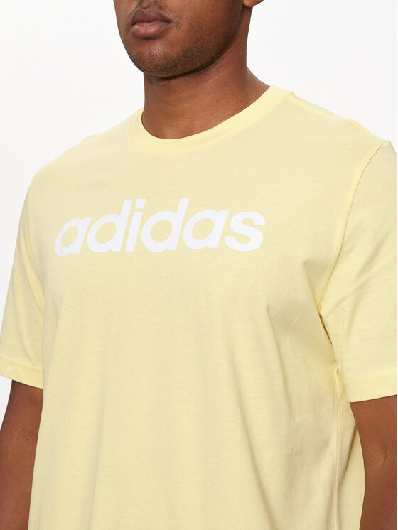 adidas T shirt Essentials Linear Logo IZ4769 Giallo Regular Fit Modivo