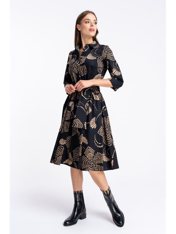 CLICK CLICK Φόρεμα καθημερινό 60-6167 Μαύρο Regular Fit