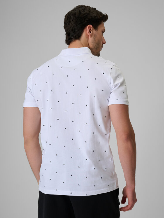 4F 4F Polo COMMERCIAL Biały Regular Fit