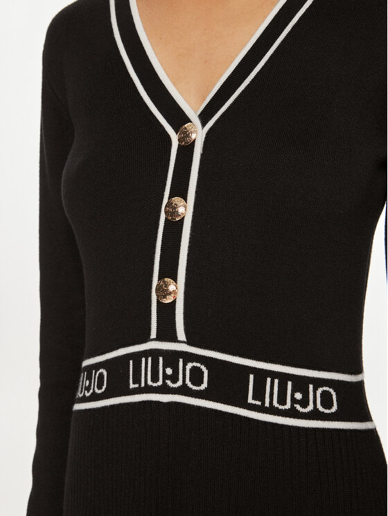 Liu Jo Liu Jo Trikotažinė suknelė TF4050 MS59L Juoda Regular Fit