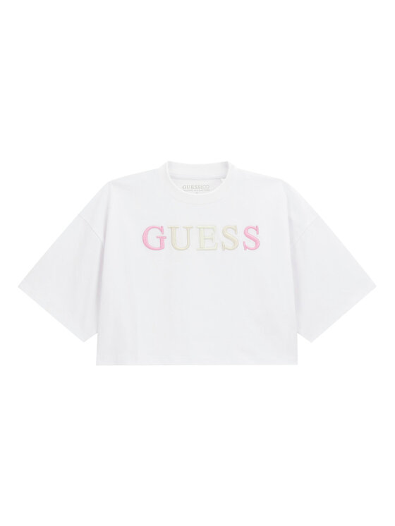 Guess Guess Marškinėliai J6RI11 KCNQ4 Balta Oversize