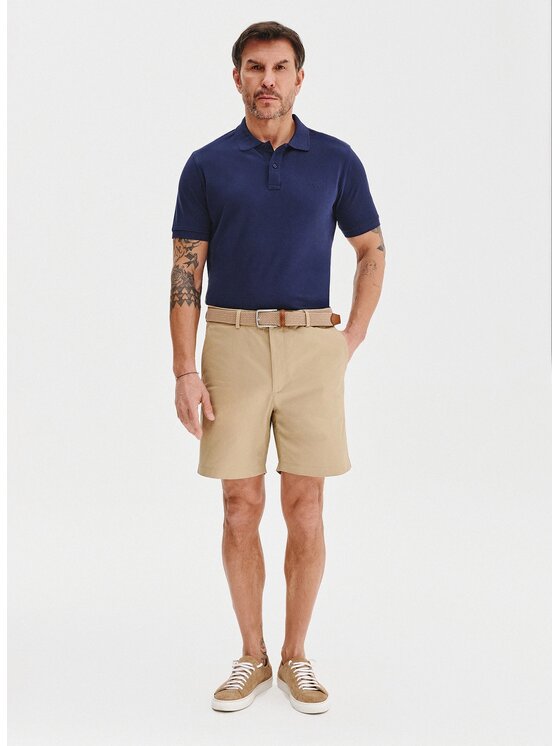Pako Lorente Pako Lorente Szorty materiałowe P25SF-WS-006 Beżowy Regular Fit