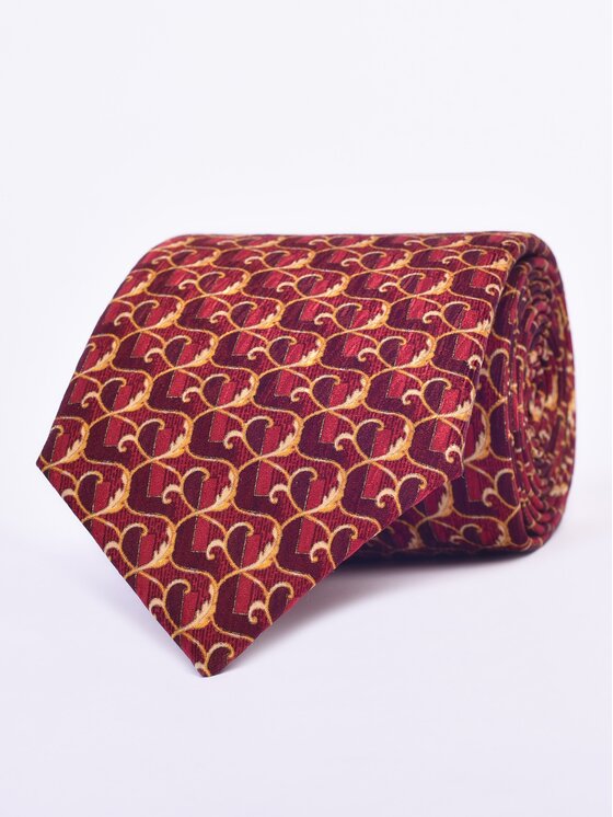 ELSNER ELSNER Cravatta JEDWAB PRINT ŻAKARD A1171 Bordeaux