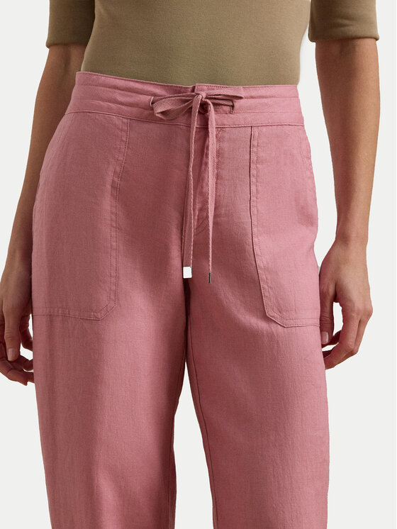 LAUREN RALPH LAUREN LAUREN RALPH LAUREN Kalhoty z materiálu 200735136022 Růžová Regular Fit
