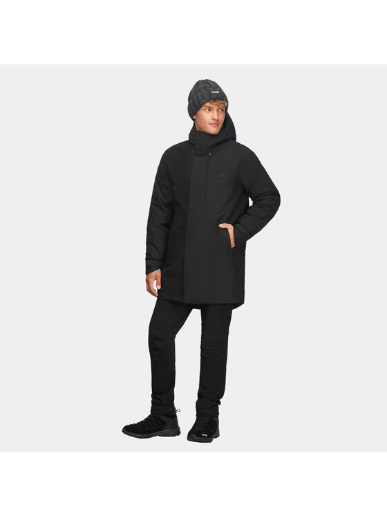Alpinus Alpinus Płaszcz zimowy Multan Czarny Regular Fit