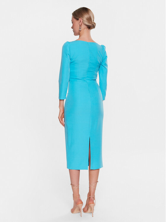 Nissa Nissa Kleid für den Alltag RZ13994 Himmelblau Slim Fit