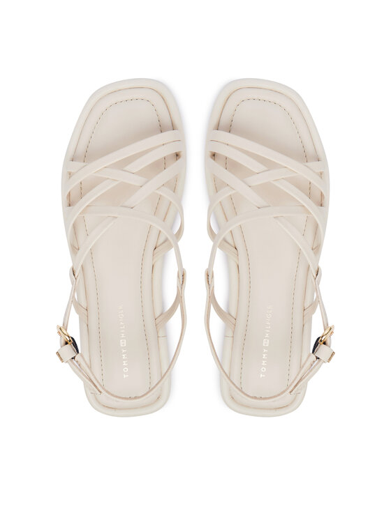 Tommy Hilfiger Tommy Hilfiger Sandali Flat Strappy FW0FW09220 Kremna