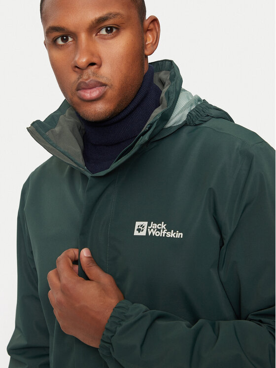 Jack Wolfskin Jack Wolfskin Giacca impermeabile Stormy Point 2l 1111142 Verde Regular Fit