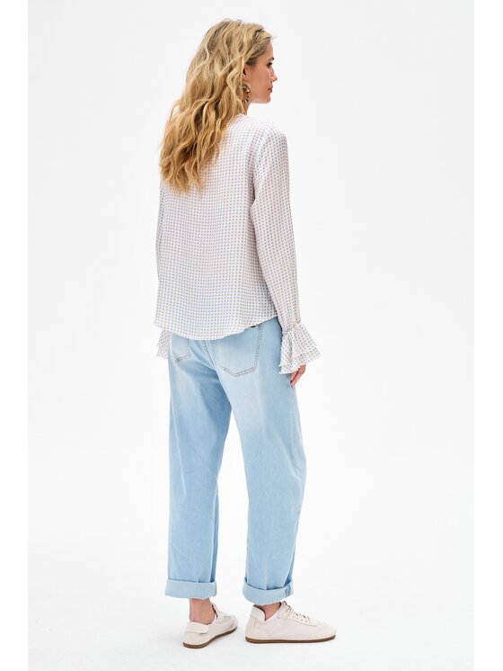 blue shadow blue shadow Bluzka Isa Niebieski Regular Fit
