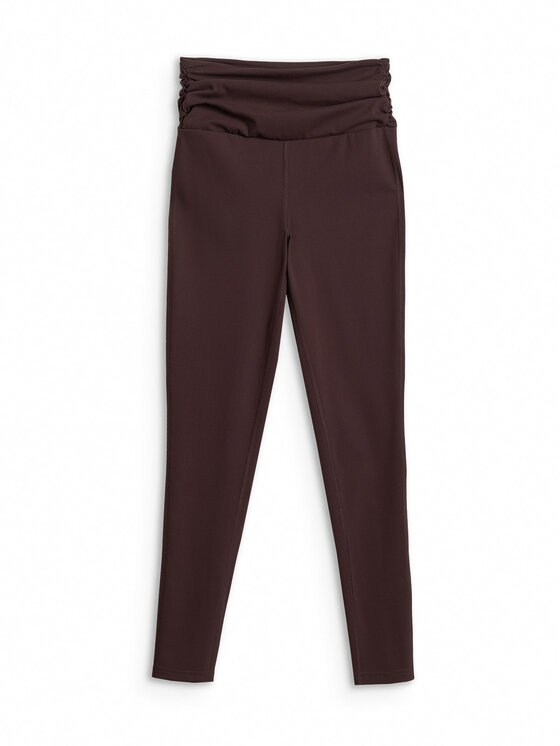 4F 4F Legginsy EVERYWEAR Brązowy ciemny Slim Fit
